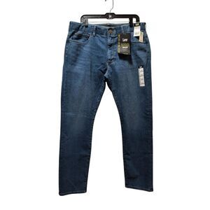 Lee Extreme Motion MVP Slim Taper Jeans Men’s 38x32 Blue Stretch Denim